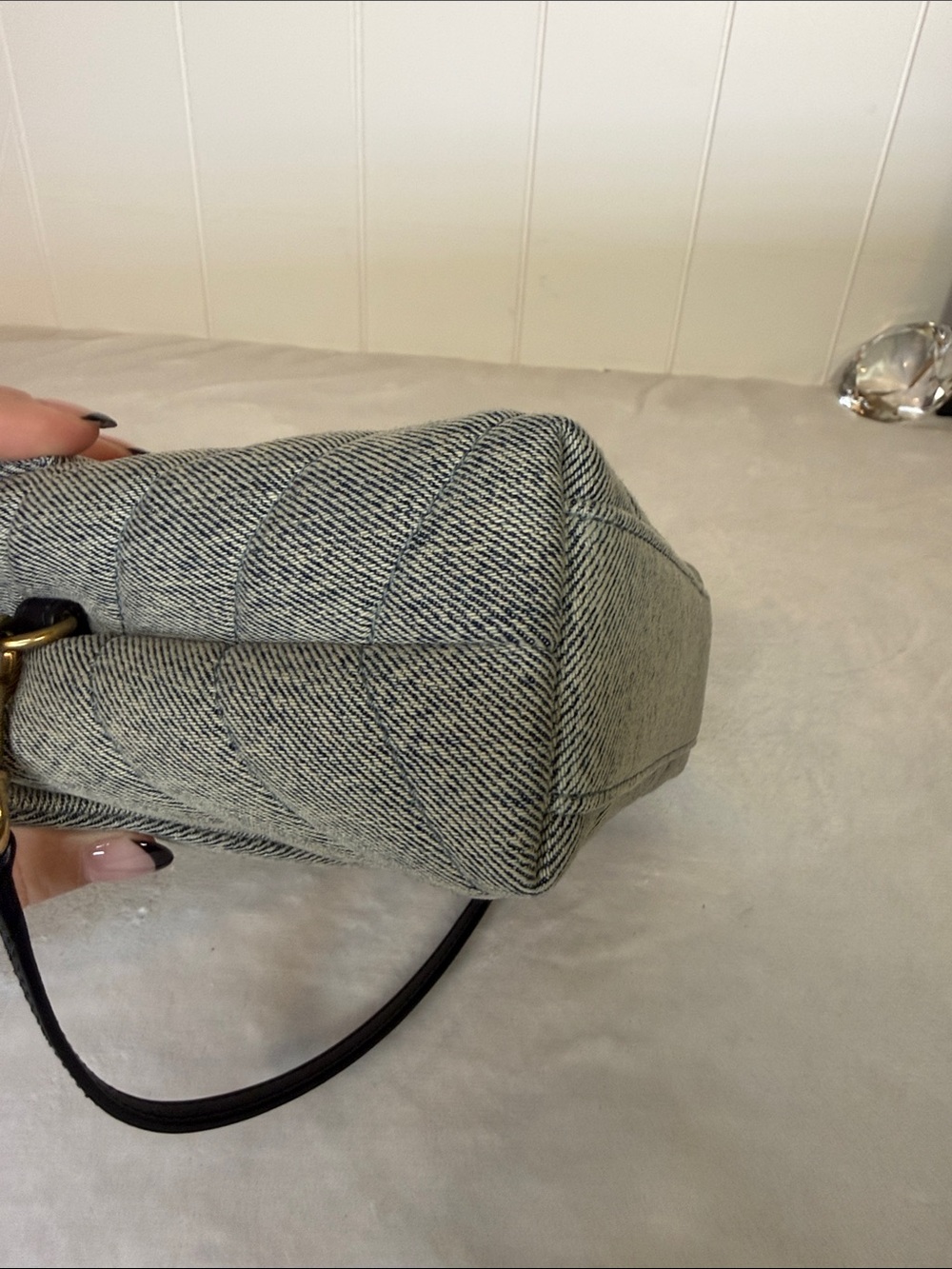 Saint Laurent Loulou Puffer Y Quilted Toy Blue Denim NWT Crossbody Italy COA - Picture 13 of 14